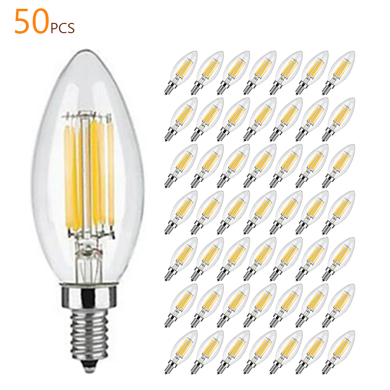 C35 6W Dimmbare Led-lampe E12 E14 Filament Kerze Glühbirne 2700k 6000k Kalt Warm Weiß Edison retro Kandelaber Antike Led Lampe