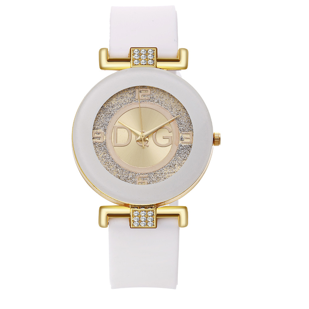 Relojes simples de cuarzo blanco y negro, reloj de pulsera con correa de silicona de diseño minimalista para mujer, reloj creativo de moda con esfera grande para mujer