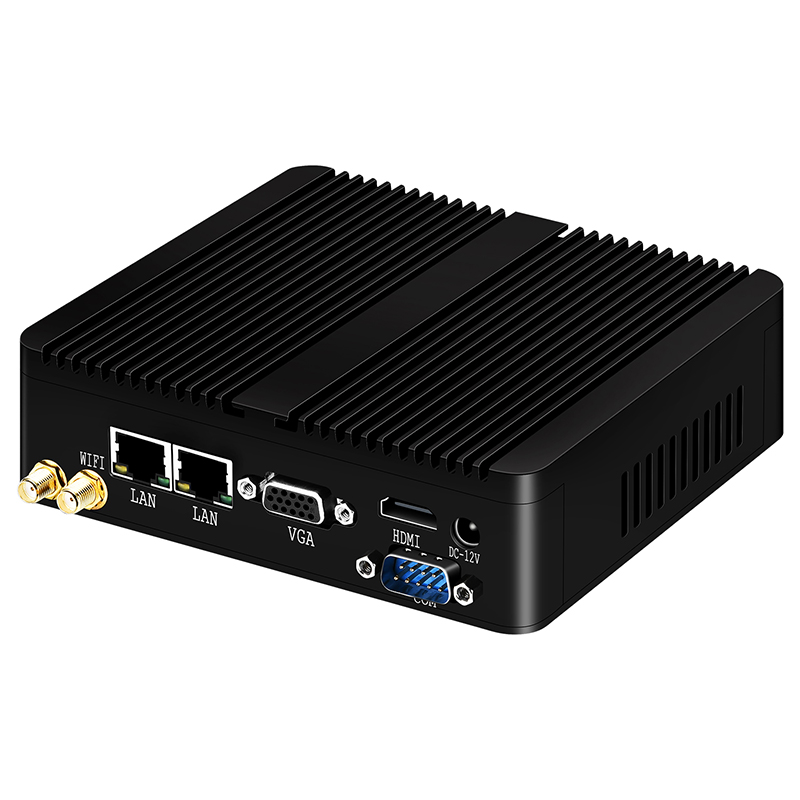Mini PC sin ventilador Intel Celeron J1900, ordenador Industrial integrado de cuatro núcleos, Windows, Linux, 4x, USB, 2x, COM, RS232, HDMI, VGA, WiFi