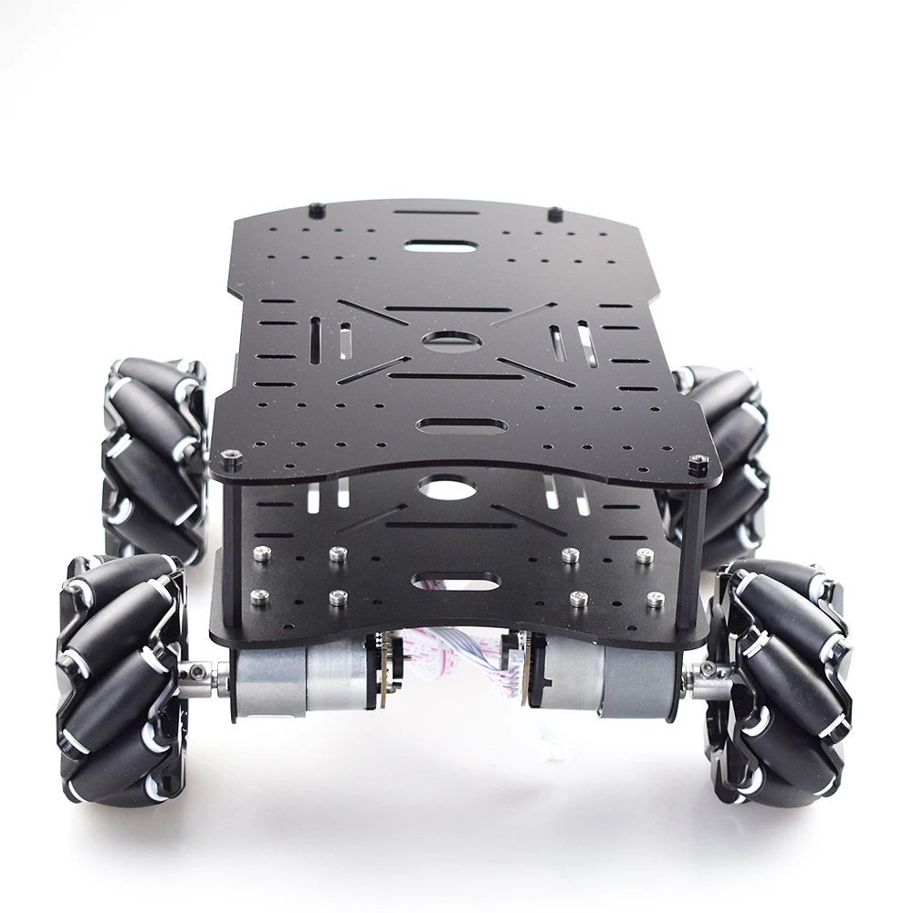 Hai Lớp 4WD 80Mm Mecanum Bánh Xe RC Robot Sườn Xe Ô Tô Với 12V Bộ Mã Hóa Động Cơ Cho Arduino Quả Mâm Xôi pi Tự Làm Dự Án Thân Đồ Chơi