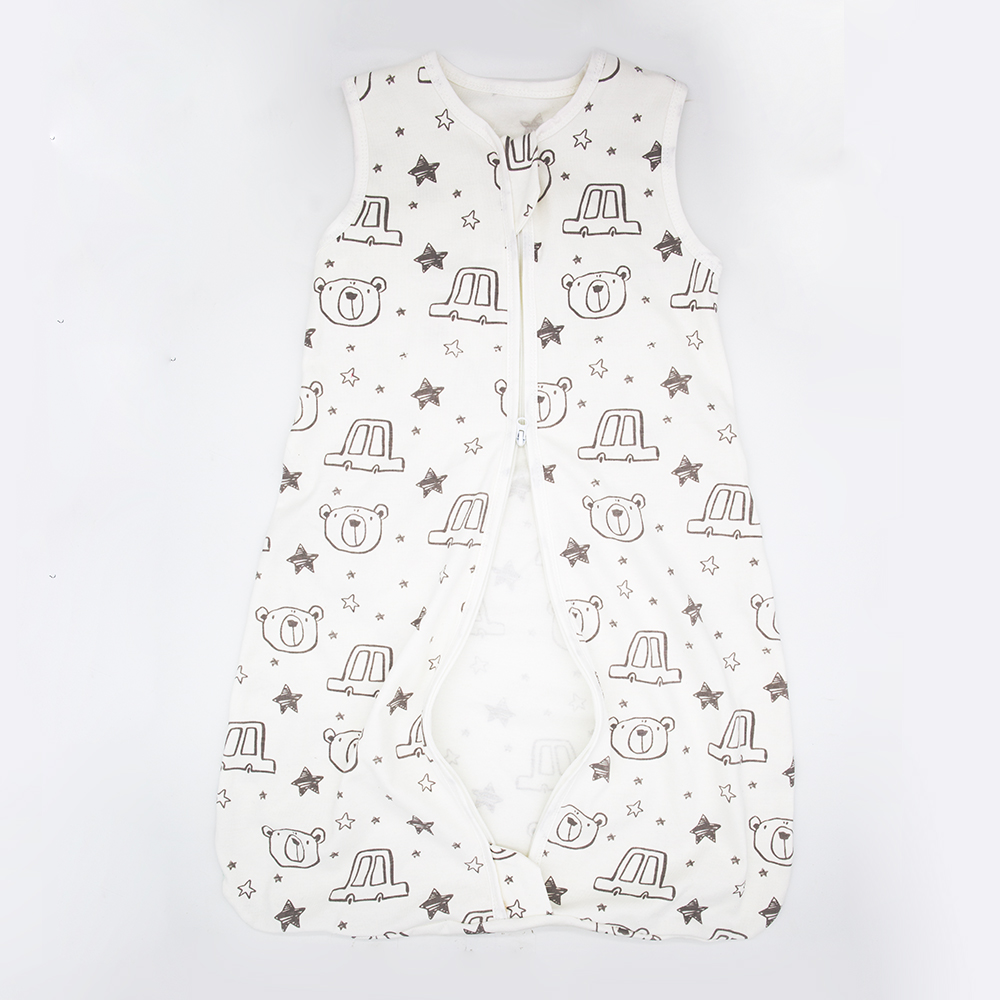Túi Ngủ Cho Bé 3-18Months Mùa Hè Mỏng Bé 1 Đồ Ngủ Dễ Thương Gấu In Hoạt Hình Sleepsack Chống Đá bộ Chăn Ga