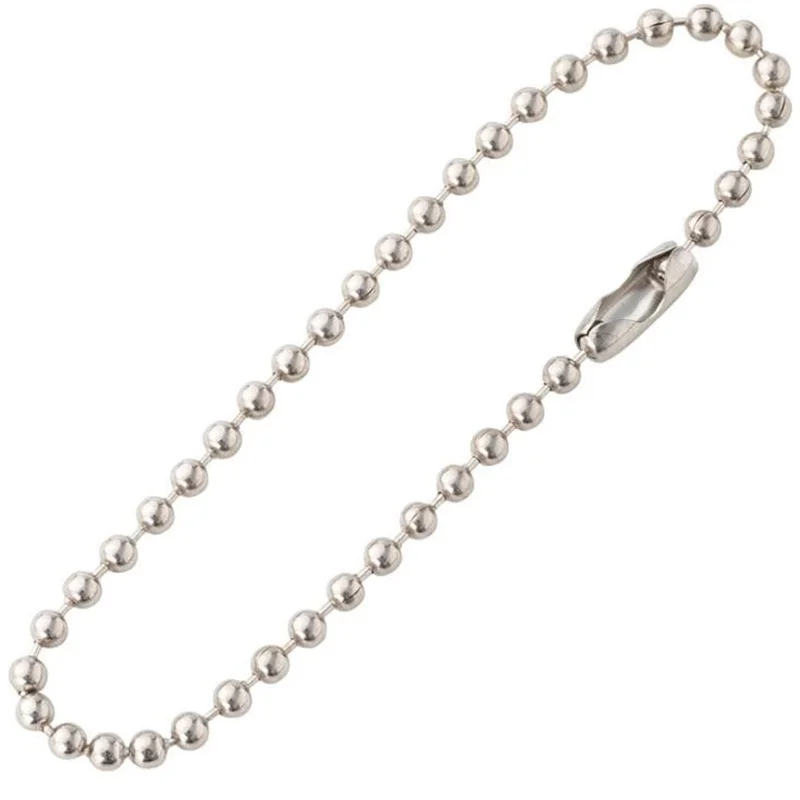 50pcs โลหะลูกปัด CHAIN EXTENSION สําหรับ DIY แท็กสุนัขพวงกุญแจป้าย Connector เครื่องประดับค้นหาทําอุปกรณ์เสริม