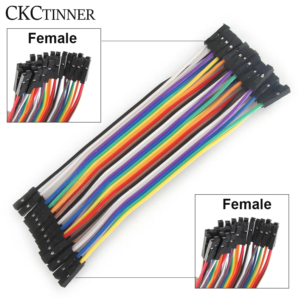 40PIN Cáp Dupont Tuyến 10Cm 20Cm 30Cm Đực Nữ Để Nữ Nam Đến Nữ Dây Nhảy bật Lửa Dupont Dây Cáp PCB DIY