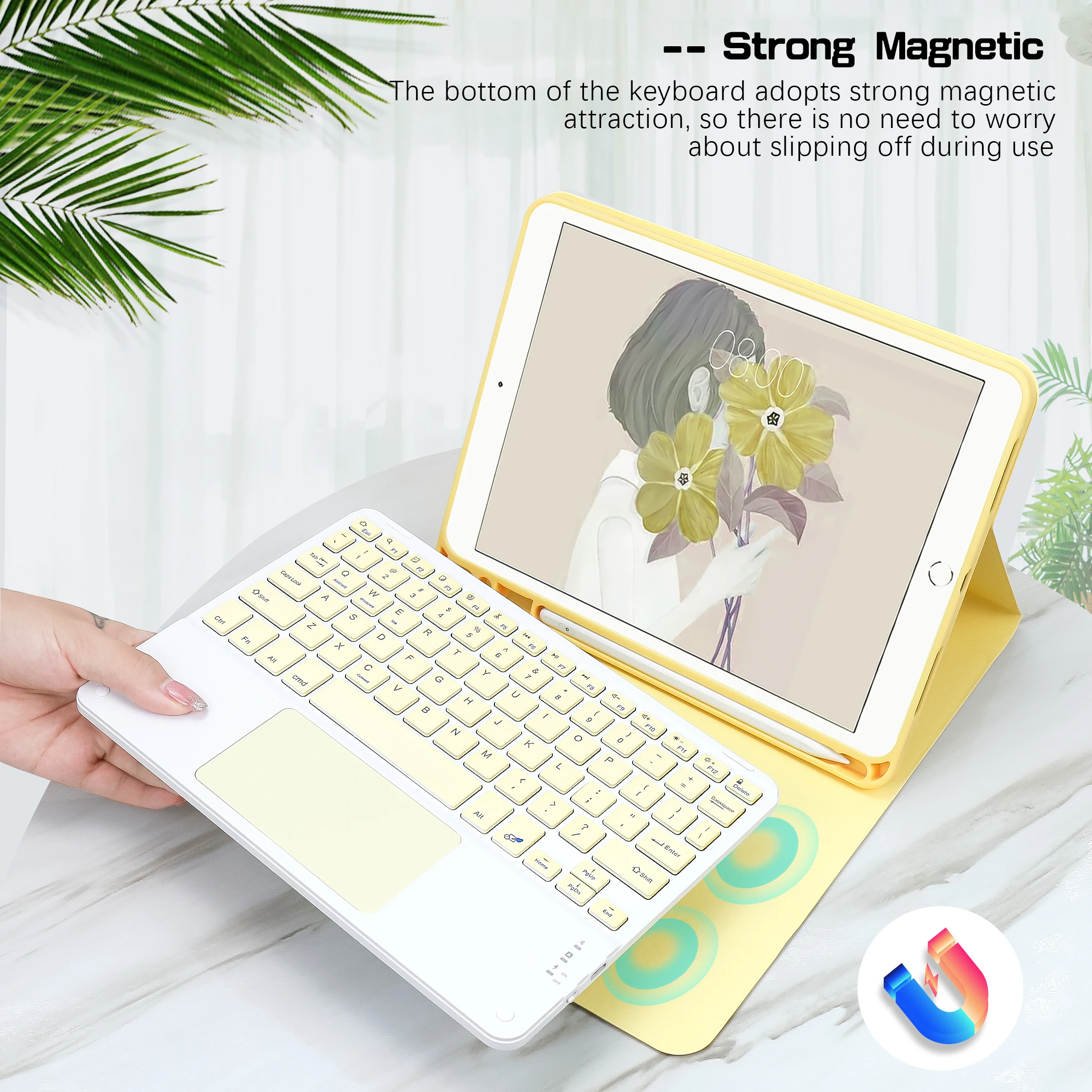 Bàn Phím Chuột Không Dây Magic Cho iPad Pro 11 2021 2020 Không Khí 4 10.2 9th 8th Thế Hệ Ốp Lưng Mini 6 không Khí 2 Bàn Phím Bluetooth