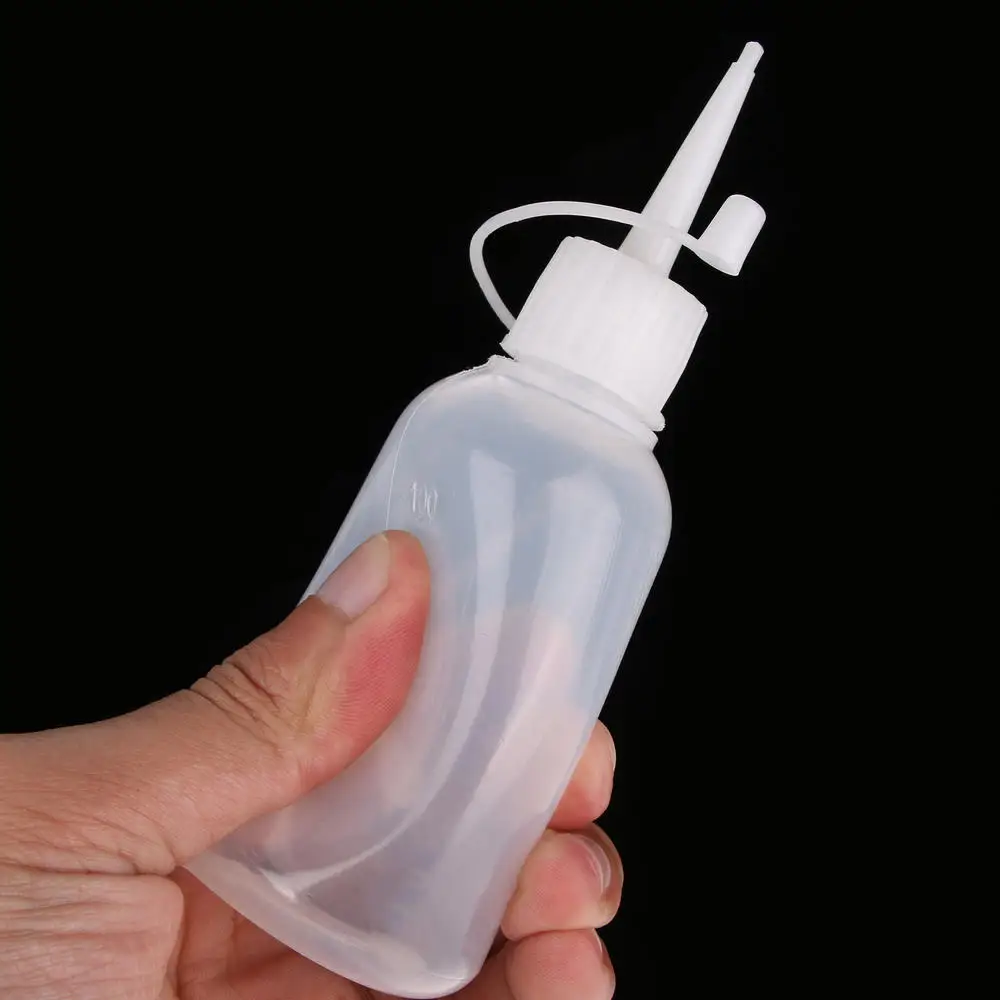 100Ml Nhựa Trong Suốt Đầu Applicator Chai Nhựa Bóp Chai Với Đầu Nắp Đồ Thủ Công Nghệ Thuật Keo Dán Đa Năng Lọ đầm Suông