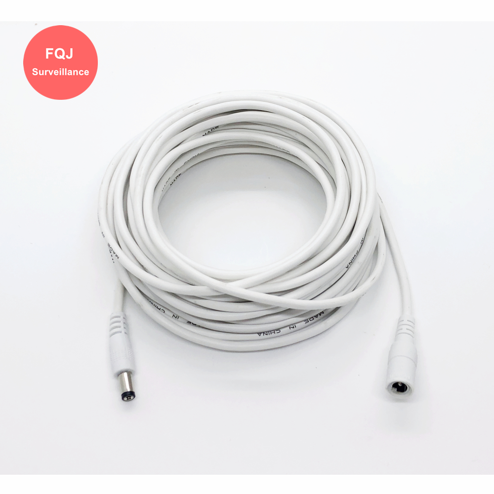 5.5mm * 2.1mm dc 3-24v cabo de extensão 3/5/10/15/20/30/50m macho para fêmea cabo de alimentação para câmeras de segurança cctv luzes de tira led