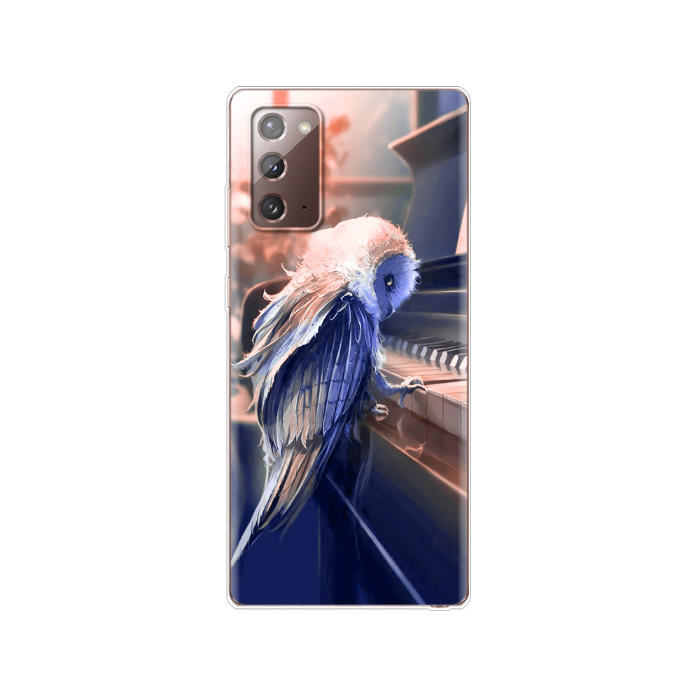 Untuk Samsung Galaxy Note 20 Penutup Belakang Casing Ultra untuk Samsung Note 20 Silikon Lembut TPU Coque Pohon Salju Natal Tahun Baru