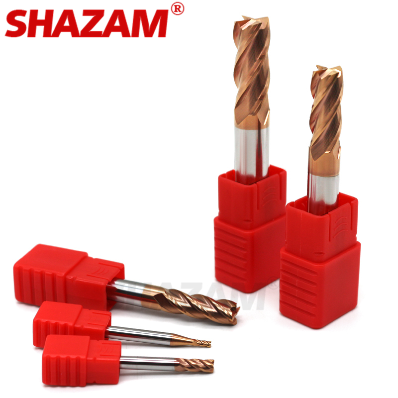 Cortador de fresado con revestimiento de aleación, herramienta de acero de tungsteno, Cnc, Hrc55, Endmill, SHAZAM, Kit de cortador de fresado superior, herramientas de máquina de fresado
