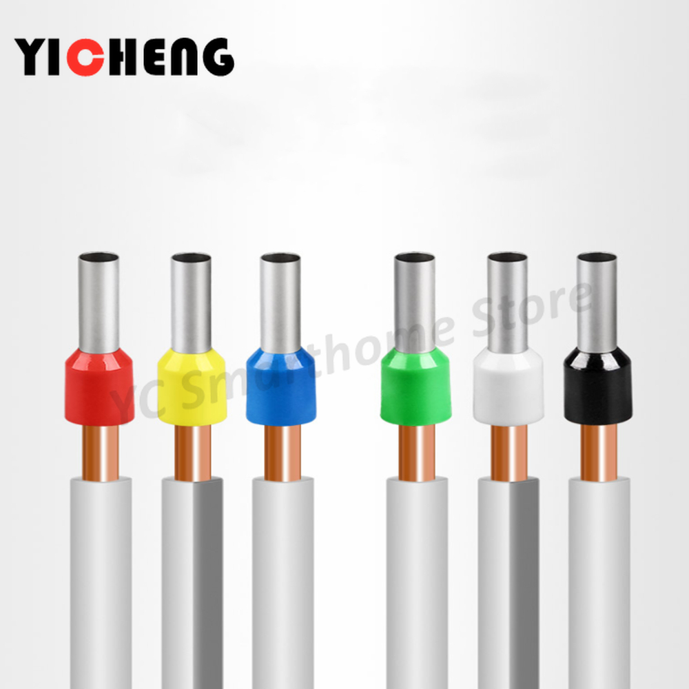 Terminal Boxed Kit Used for 0.5-6mm2 AWG22-10 Wire Cable Copper Tub Needlee Type Insulated Cold Pressing Terminal