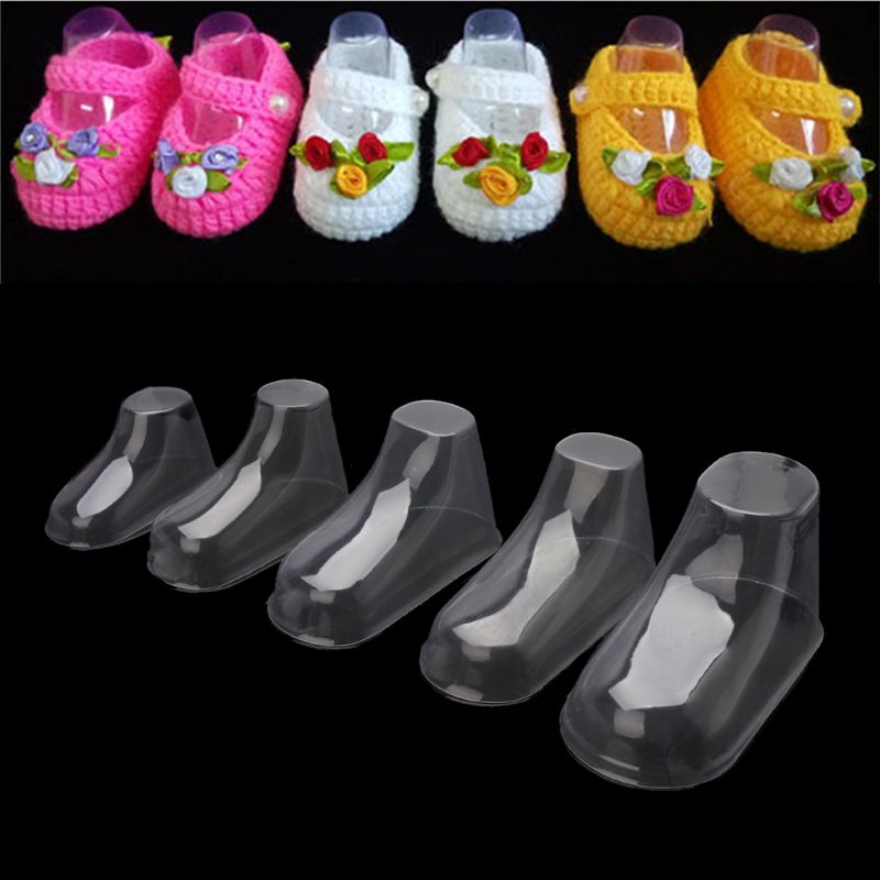Bộ 10 Miếng Dán Trong Suốt Nhựa Chân Màn Hình Hiển Thị Bé Giày, Giày Dép Kích Thước Màn Hình Baby Booties Shoes Tất Thể Hiện