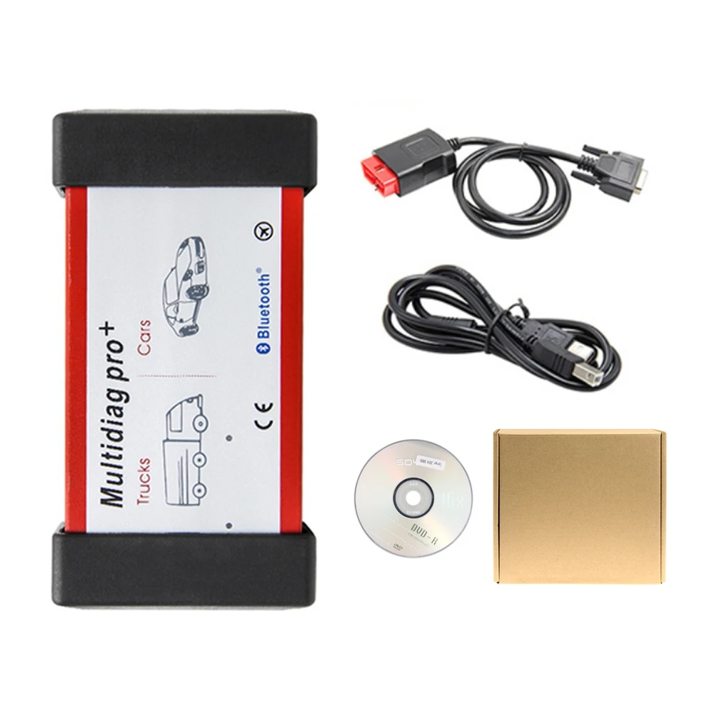 Stock europeo Lector de código OBD2 para coches y camiones, placa PCB única, Calidad A +++, V2021.11, V2020.23, Multidiag Pro + VD150