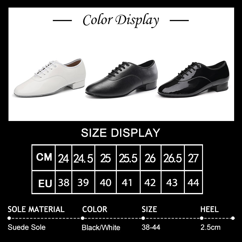 Swdzm sapatos de dança de couro masculino para homem adultos preto moda masculina sapatos de dança de salão latino sapatos de dança tamanho macio 38-44