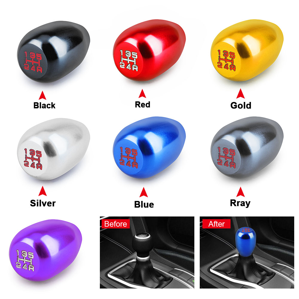Universele Racing 5-speed auto-pookknop voor handgeschakelde versnellingspookknop van aluminiumlegering