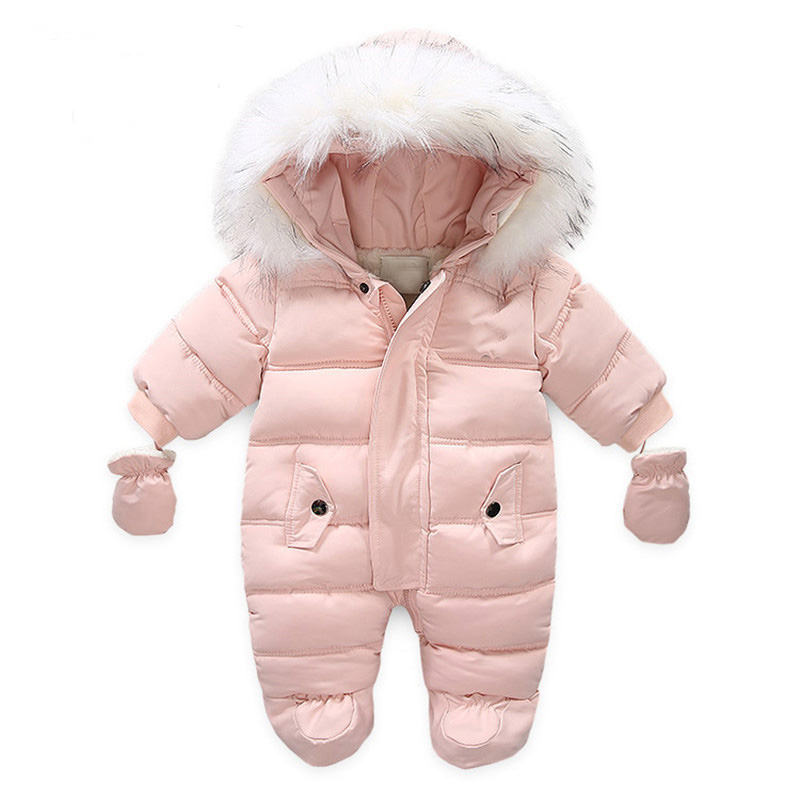 Ropa de invierno para bebé recién nacido, mono con capucha interior de forro polar, pelele para bebé, 2024