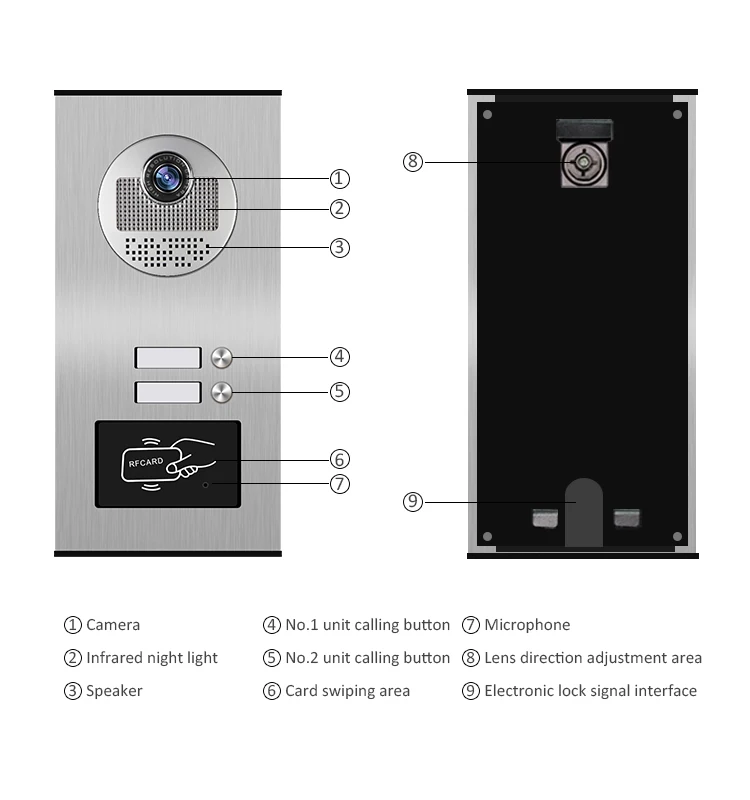 Tuya WiFi 9 inch Monitors 2/3/4 Apartment/Family Video Door Phone Intercom System IR Doorbell Waterproof Camera Access Control