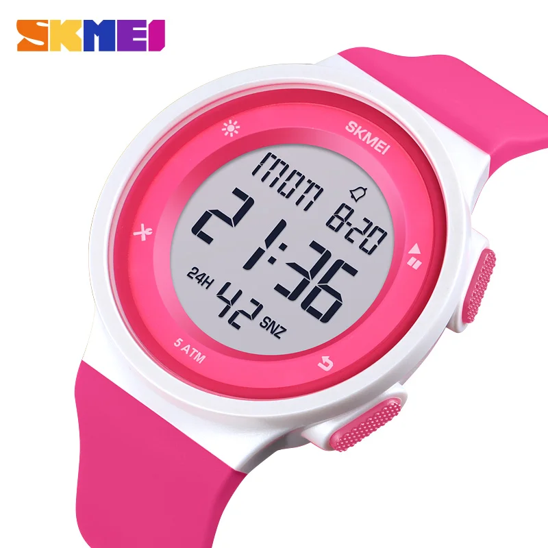 Skmei spors crianças relógio de contagem regressiva cronógrafo à prova dwaterproof água relógio de pulso para menino menina moda led luz relógio original