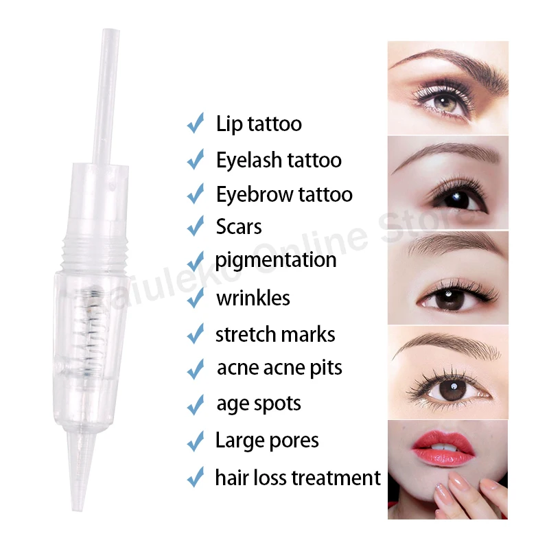 100/50/20 Chiếc Vít Hình Hộp Mực Kim 1D 1R 2R 3R 3F 5R 5F 7R 7F Dr. Máy Imp Pen MYM Điện Hình Xăm Bút Microblading Kim