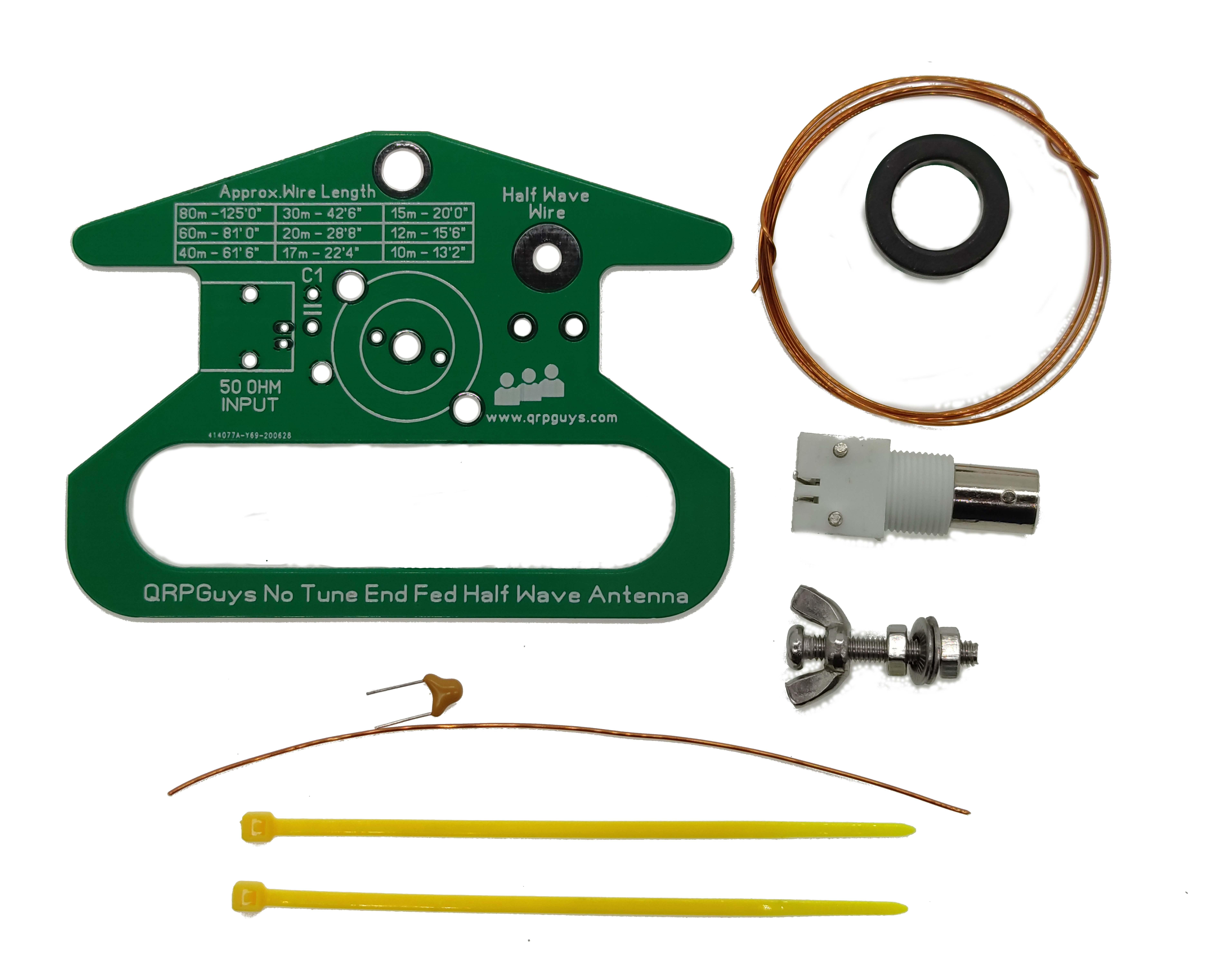 Antena portátil de media onda alimentada por extremo sin sintonización QRPGuys
