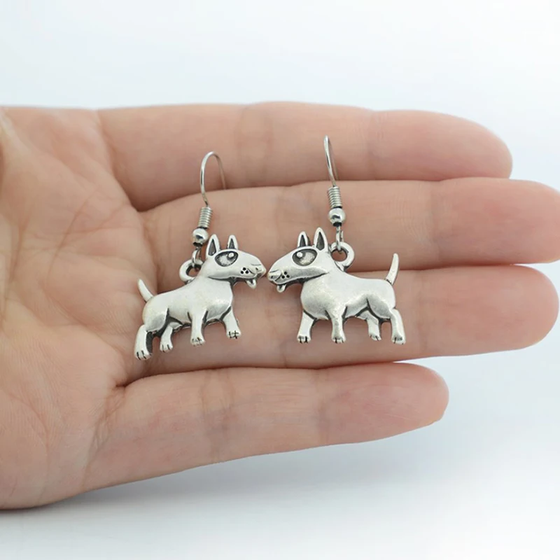 Baru Retro Mode Bull Terrier Anting Menjuntai Wanita Boho Lucu Anjing Brincos Kekasih Hadiah Perhiasan Anting Menjuntai untuk Anak Perempuan Pendientes