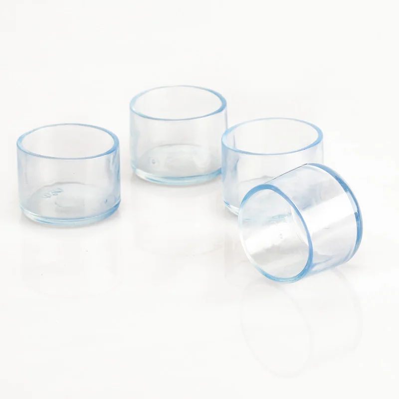 Vuông Ốp Cao Su Nỉ Ống Đầu Mút Trong Suốt Ống Cho Ghế Bàn Đồ Nội Thất 16-60mm Vòng/Chữ Nhật