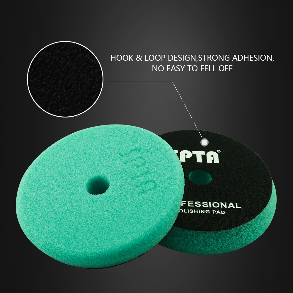 (Số Lượng Lớn Sale) SPTA 3 "/5"/6 "Xe Spong ĐỆM PHỒNG Đánh Bóng Dẹt Ba Lan Miếng Lót Có Móc & vòng Loại Bỏ Scratche Để Đánh Bóng/Tẩy Lông