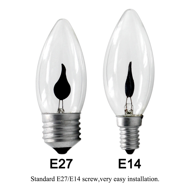 Edison Led Kerze Glühbirne E14 E27 LED Flamme Effekt Birne 3W AC220V Hause Für Dekor Beleuchtung Ampulle kerze Birne