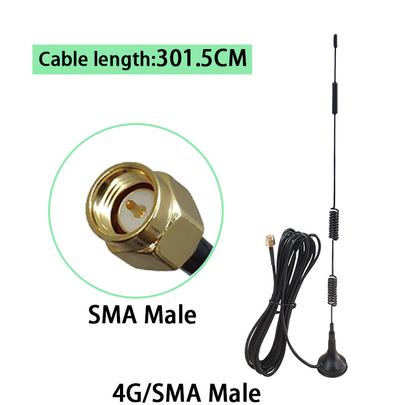 Eoth 1 2 stücke 4G LTE Antenne 15dbi SMA Männlich weiblich Anschluss Antenne 698-960/1700-2700Mhz IOT magnetische basis 3M Klar Sucker Antena