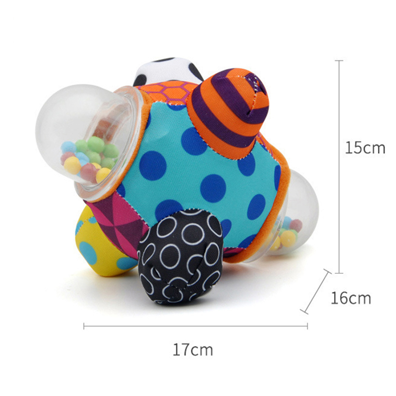 Hochet boule bosselée pour développement du cerveau, facile à saisir, aide à développer les motricité, jouet éducatif sensoriel tactile en tissu pour bébé