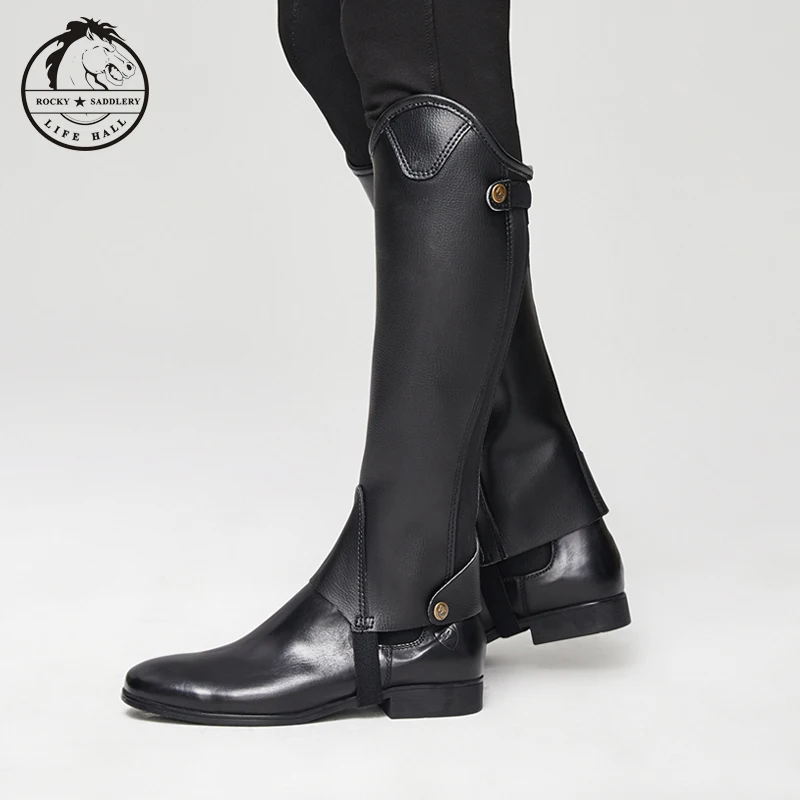 Mikrofaser bionic leder halb-chaps für erwachsene und kind pferd reiten halb-chaps frauen und mann