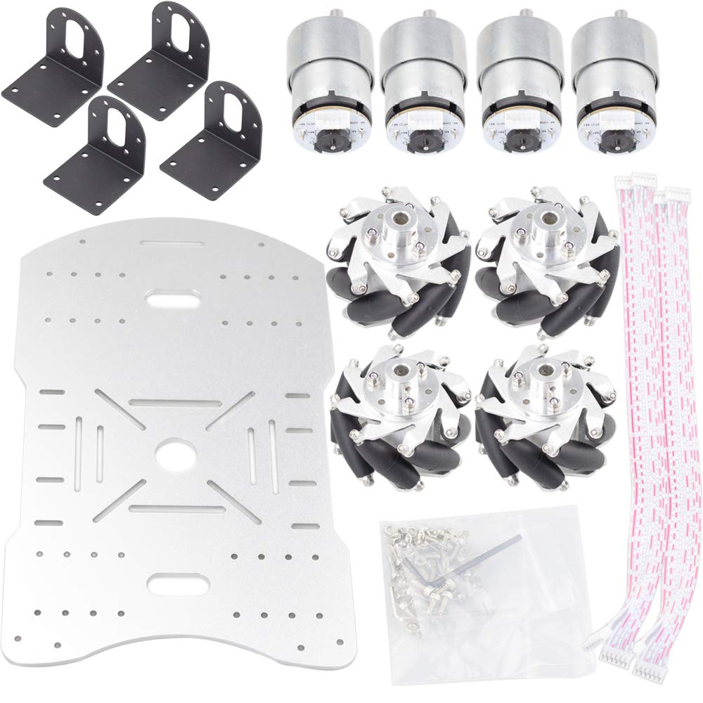 15KG Last Mecanum Rad ROS Roboter Auto Chassis Kit mit 4 stücke Geschwindigkeit Encoder Motor für Arduino Raspberry Pi DIY STEM Spielzeug Teile