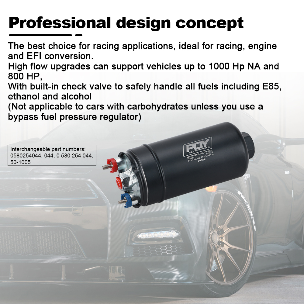 Pqy-efi 380lh 1000hp qualidade superior da bomba de combustível externa e85 compatível 044 estilo novo PQY-FPB003-QY