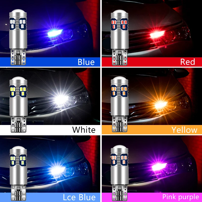 2 Chiếc T10 Bóng Đèn LED Ô Tô Vị Trí Đỗ Xe Đèn Xe Volkswagen VW Golf 4 5 6 7 MK4 MK5 MK6 MK7 Polo 6R 9N Scirocco R Phụ Kiện