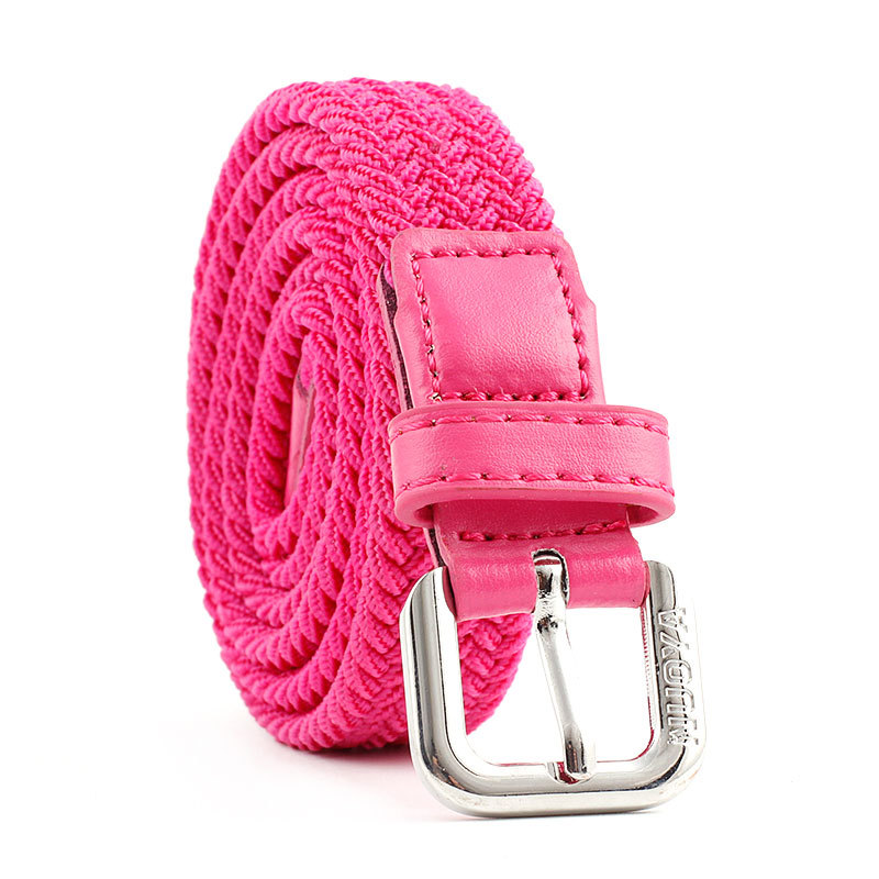 Cinturón informal para niños y niñas, cinturón tejido elástico de Color sólido, hebilla de punto a la moda, cinturones de diseñador, venta al por mayor, novedad de 2022