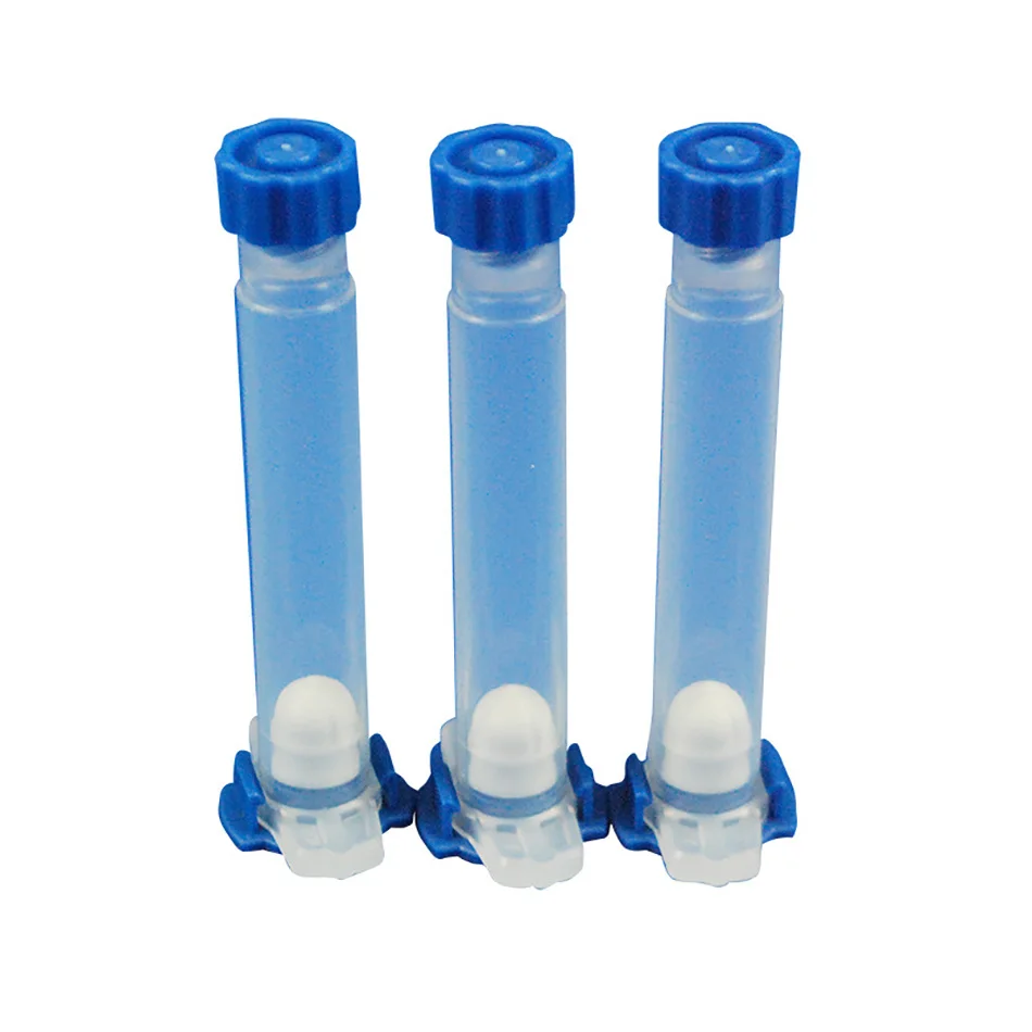 Contenedor de flujo tipo EE. UU. puntas de agujas dispensadoras barril de jeringa de plástico 3CC 5CC 10CC 30CC 50CC subembalaje