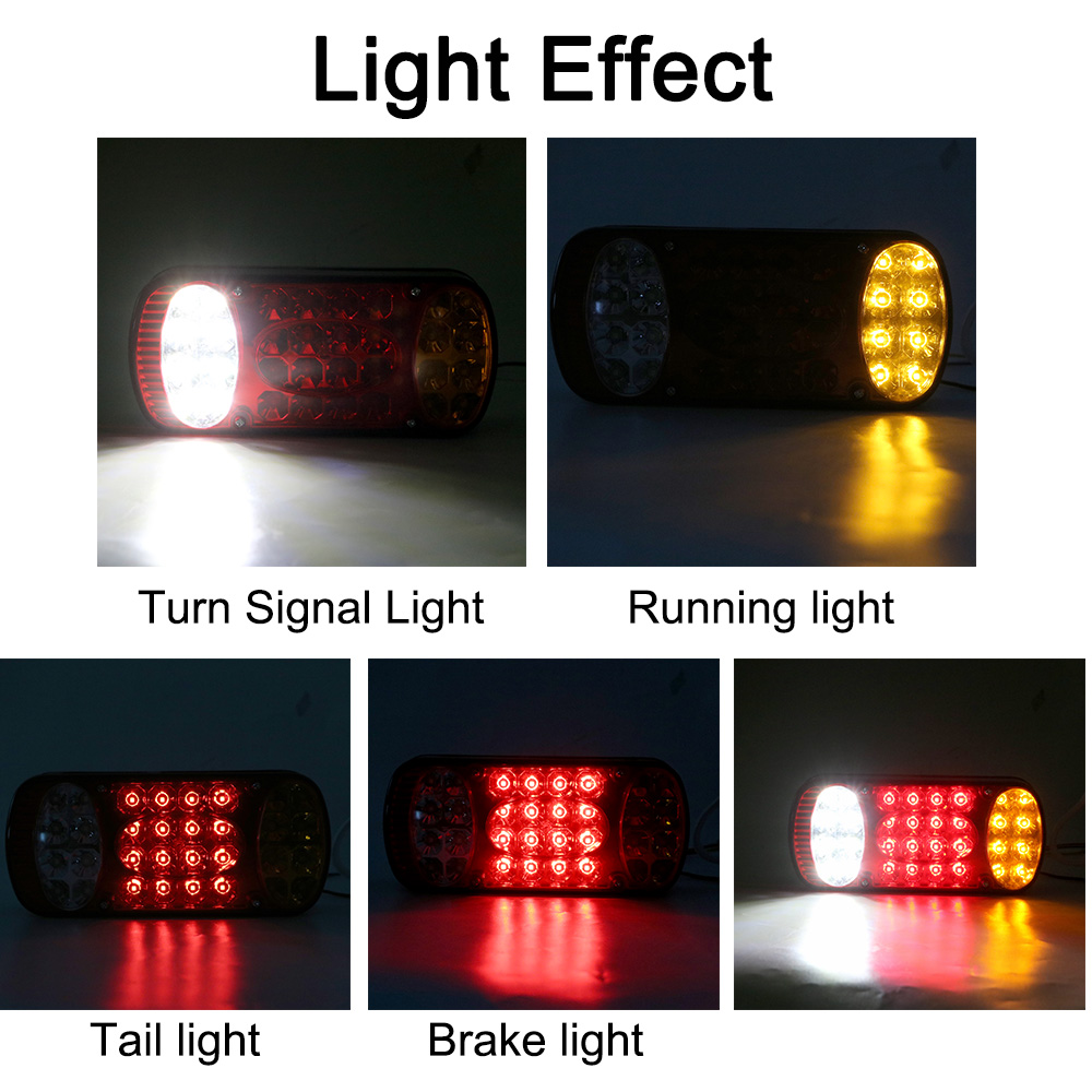 Enquêter de frein arrière LED pour camion, clignotant de remorque, feux arrière, indicateur d'arrêt d'iode, camion, camionnette, accessoires de voiture, 12V, 24V