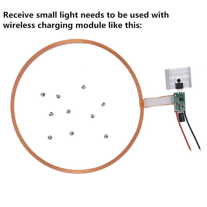Luci da 10 pezzi per luci Decorative da una a molte modulo di ricarica Wireless per alimentatore Wireless