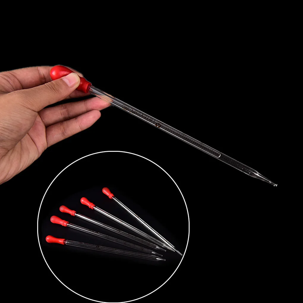 1pc Pipetta graduata in vetro Lampadina in gomma Esperimento scolastico da laboratorio Contagocce Erogazione 0,5 ml 1 ml 2 ml 3 ml