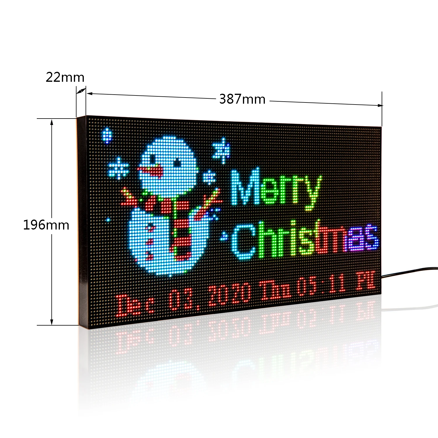 Panneau d'affichage LED programmable avec message défilant, affichage du module RVB, panneau d'affichage ouvert, support pliable, affichage PRDisplay, WiFi, HD P3, 39cm
