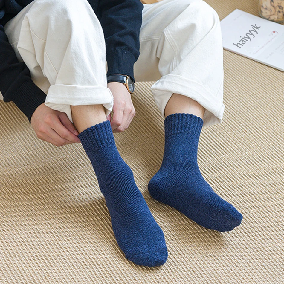5 pares de calcetines gruesos para hombre, toalla de alta calidad, calcetines de invierno para mantener el calor, calcetines de algodón para regalo de Navidad para hombre, talla térmica 38-45