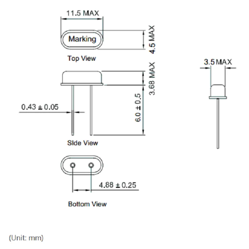10PCS HC-49US 2 P 49S 3.579545MHZ DIP-2 Pasif HC-49S Crystal Osilator Elektronik Kit Resonator Kuarsa Resonator 20PF ± 20PPM