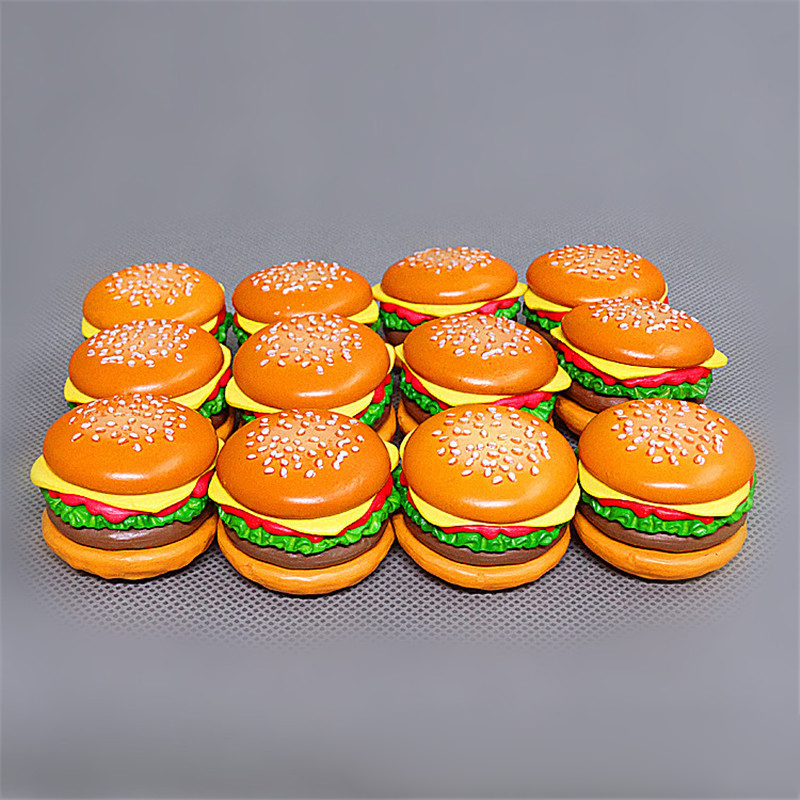 미니 시뮬레이션 음식 햄버거, 어린이 인형 액세서리, 척 놀이 주방 장난감, 인형 집 미니어처, DIY 장식, 4 개/세트