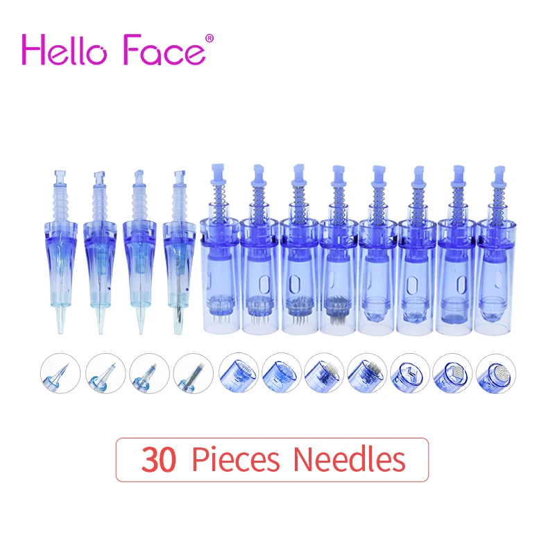 Dr Bút A1 Kim 30 Chiếc Lưỡi Lê Hộp Mực Kéo Nano Derma Bút Đầu 9 12 36 Chân Kim Micro Kim dr Pen Ultima A1 Bút