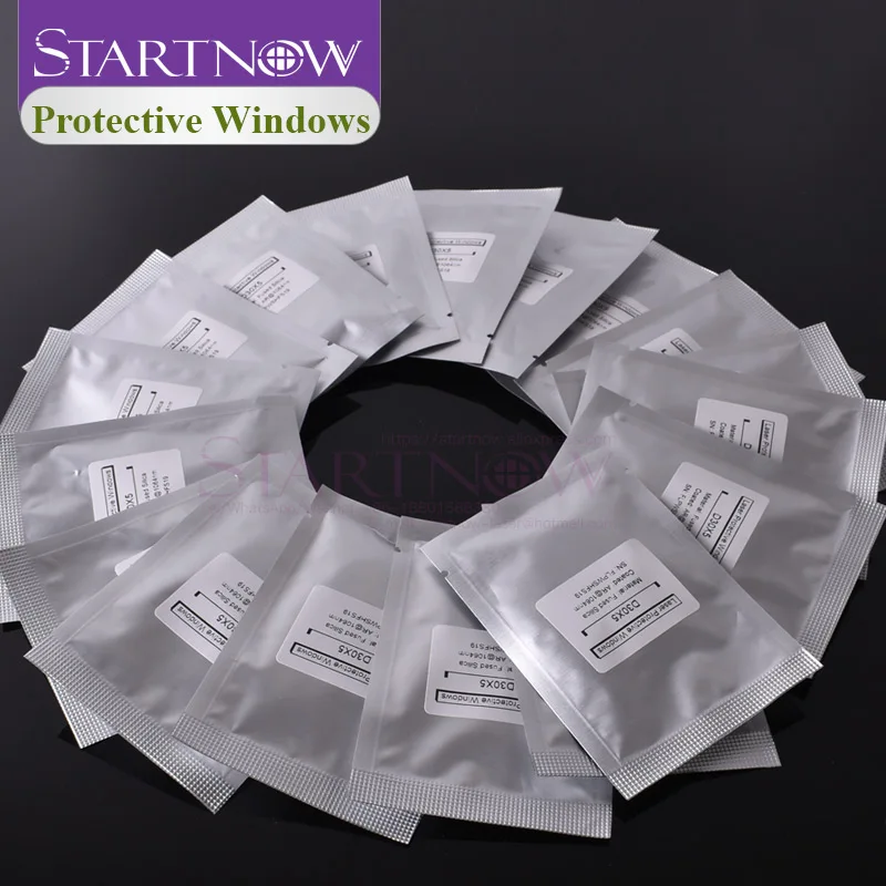 Startnow Hợp Nhất Silica Laser Bảo Vệ Windows cho WSX Raytools Cắt Laser Đầu Phần 25x3 28x4 laser Mảnh Vỡ Shield