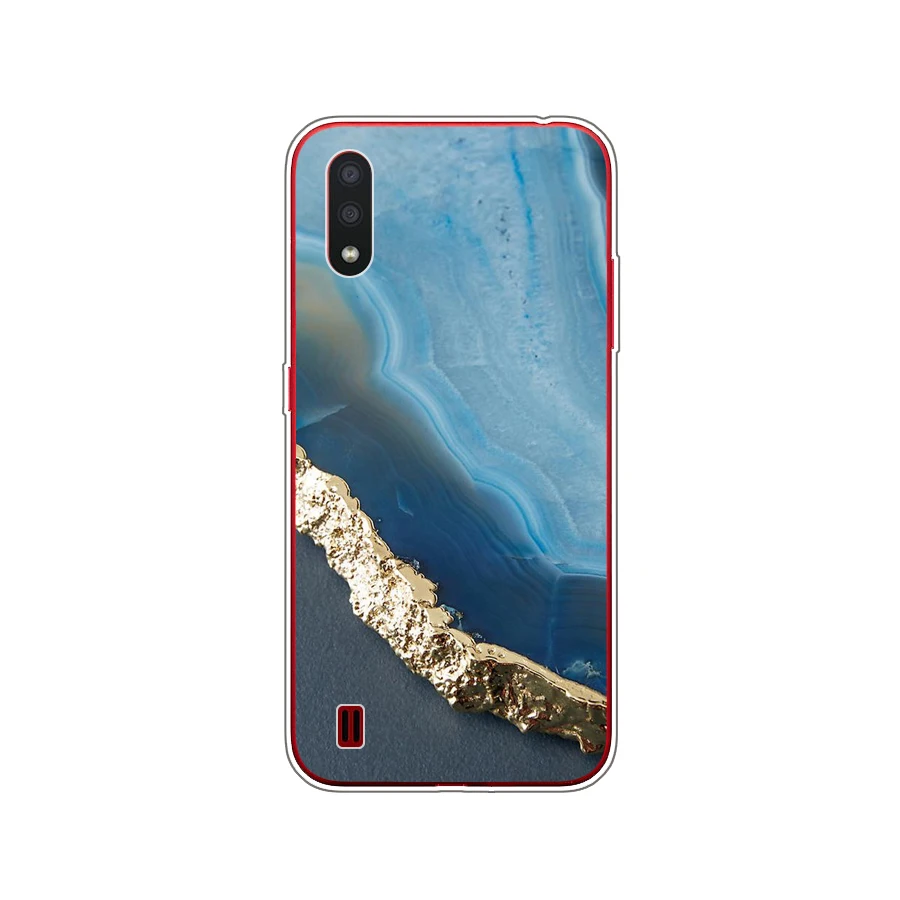 Untuk Samsung M01 Casing 5.7 "Silikon Lembut TPU Belakang Casing Penutup Ponsel untuk Samsung Galaxy M01 M 01 SM-M015F Perlindungan Penuh