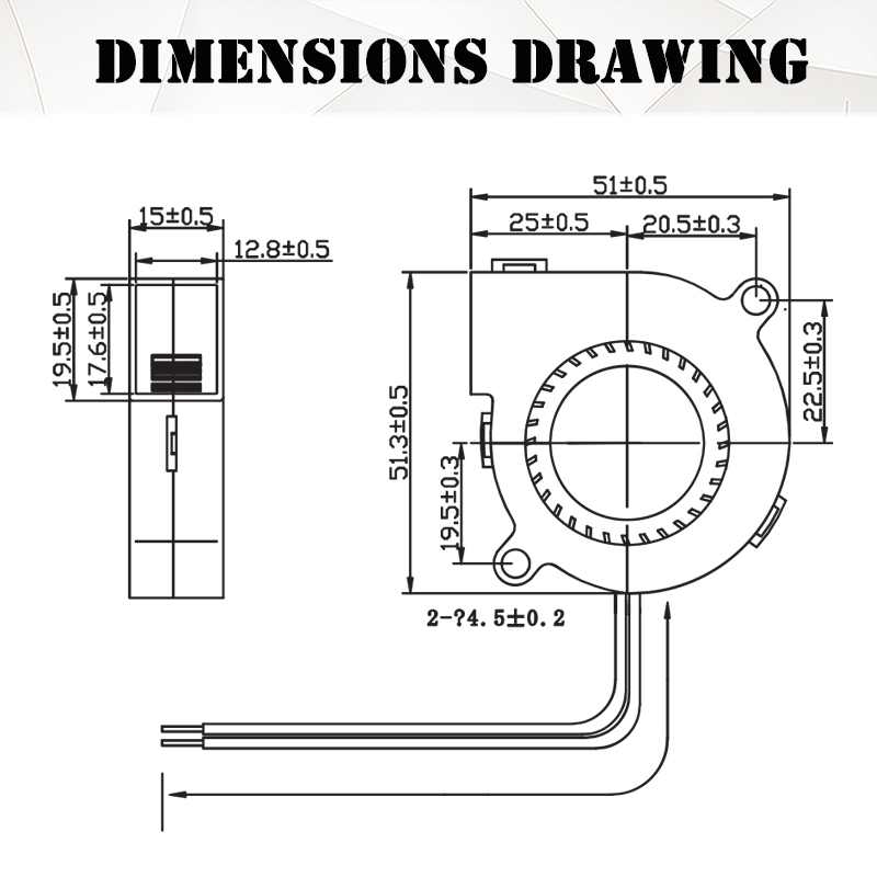5015 5 センチメートル DC 5V 12V 24V 2Pin デュアルボール/油圧ベアリングブラシレス冷却タービン送風ファン 50 ミリメートル × 15 ミリメートル送風クーラーファン