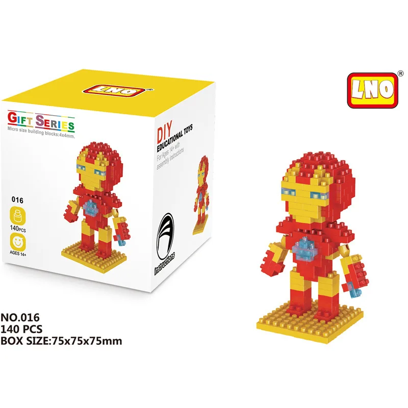 Disney Khối Xây Dựng Avengers Micro Kim Cương Các Hạt Nhỏ Lắp Ráp Xây Dựng Khối Sắt Người Nhện Đồ Chơi Tự Làm Các Khối Xây Dựng