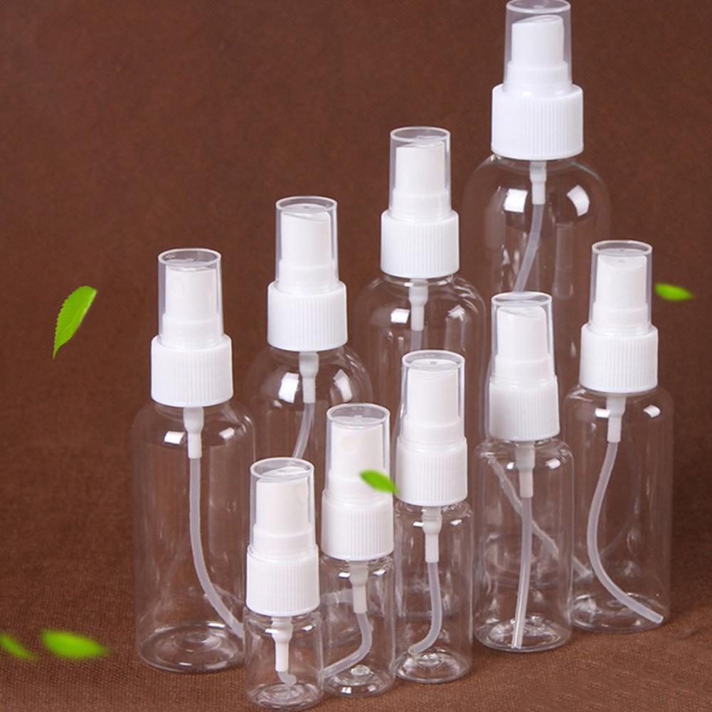 1 ud./1 Juego de botella de Perfume transparente, Mini botella vacía con pulverizador recargable, botella de agua para cosméticos de plástico/PET, elementos esenciales de viaje
