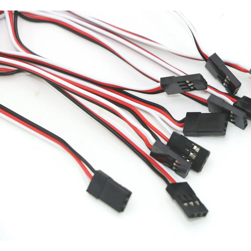 10 Cái/lốc 10Cm 15CM 30CM 50CM 100CM RC Servo Dây Nối Dài Cáp Dây 150Mm dẫn JR Bán Buôn