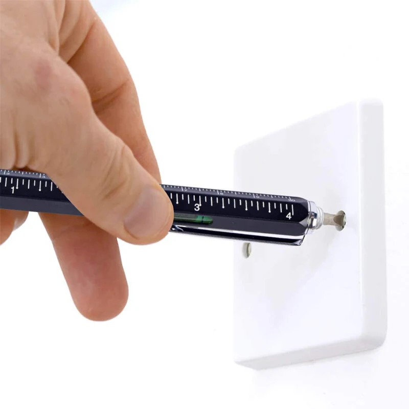 6 In 1 Multi Tool Pen Multifunction Screwdriver Precision Ruler  Caliper Ballpoint Pens for Phone Touch Creativity Level Meter