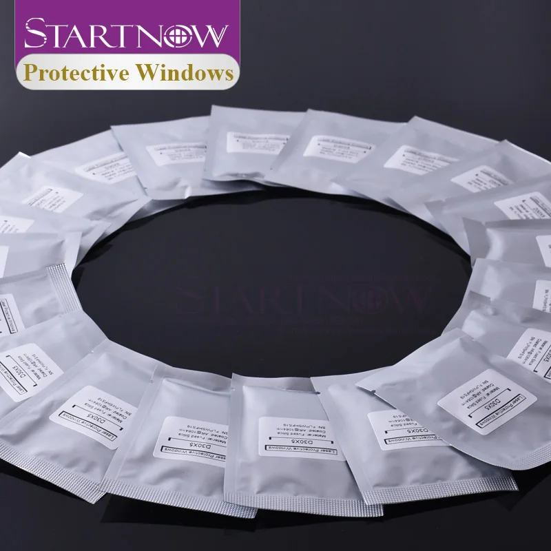 Startnow Ống Kính Cho Sợi Laser Bảo Vệ Windows Thạch Anh HANS 30*5 34X5 Cho Precitec Lasermech Cắt Laser phụ Kiện Máy